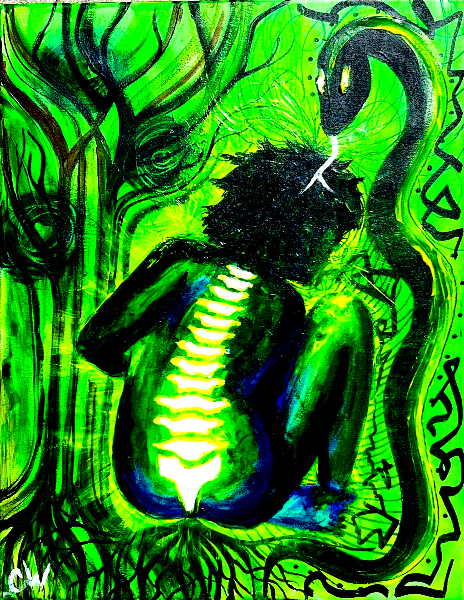 She who dwells in all green things